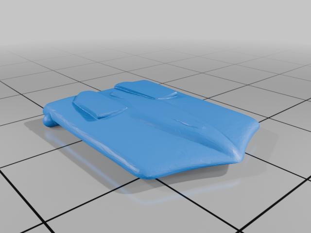 1968 Hot Wheels Redline Custom Firebird Replacement Hood 3D model thumbnail