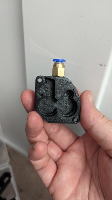 henlor's k1 extruder cover built in filament sensor  with added pc4-m6 connector and ECAS04 3D model thumbnail