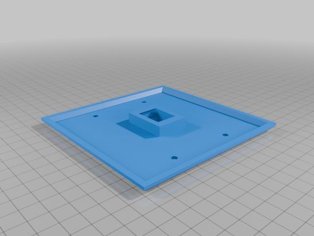Double wall plate w/ single network RJ45 3D model thumbnail