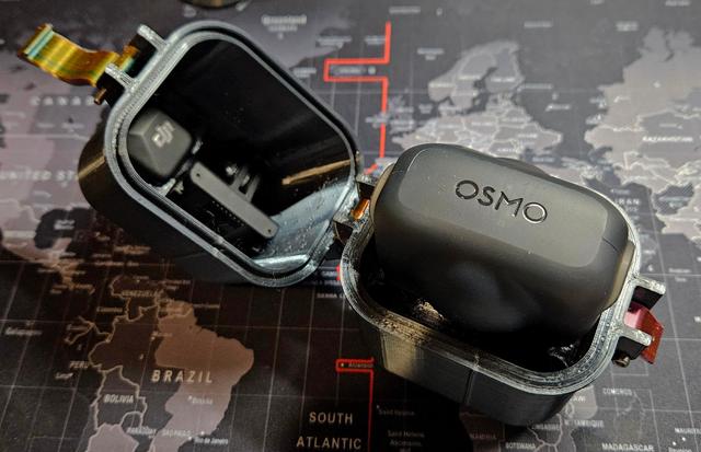 OSMO 360 box with space for DJI Mic mini and magnetic mount 3D model thumbnail