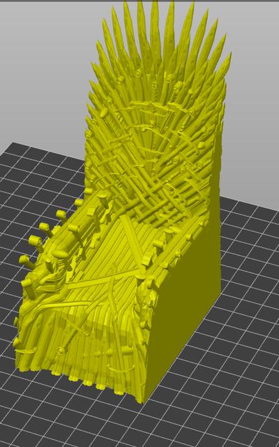 Iron throne Bookend and Booknook 3D model thumbnail
