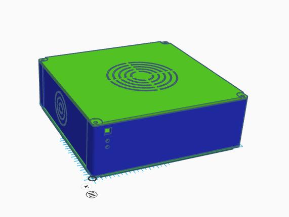 PC Mini-ITX Micro-ATX Case 3D model thumbnail