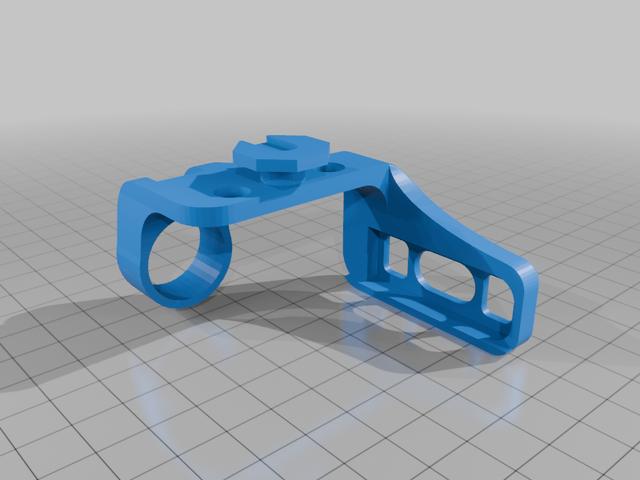 Baofeng UV-5R simplified cage with integrated Klickfast 3D model thumbnail