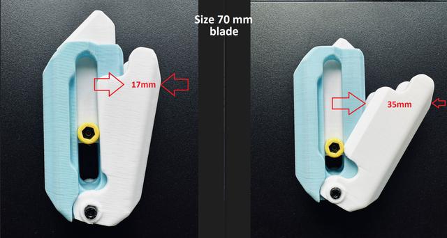 Low clearance cover for the Tiktok Gravity Knife Fidget Toy 3D model thumbnail