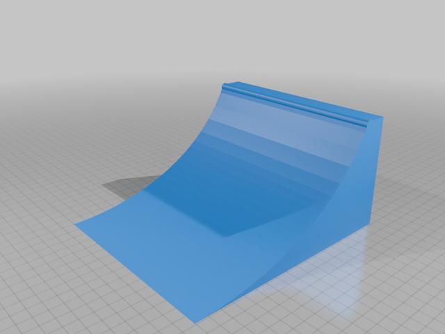 Fingerboard Quarter Pipe  3D model thumbnail