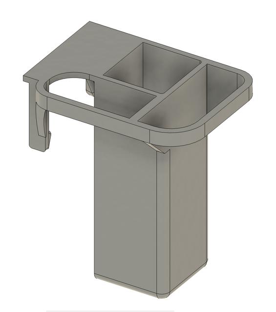 Prusa Mini Tool Holder with hanging slots 3D model thumbnail