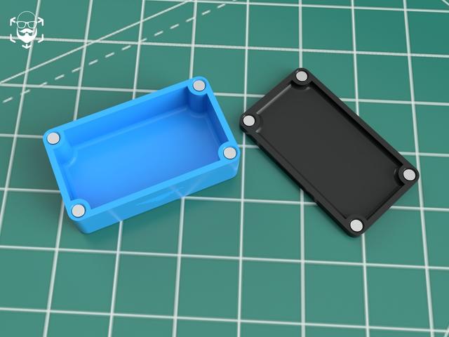 Magnetic Box – Compact Magnetic Closure Container 3D model thumbnail