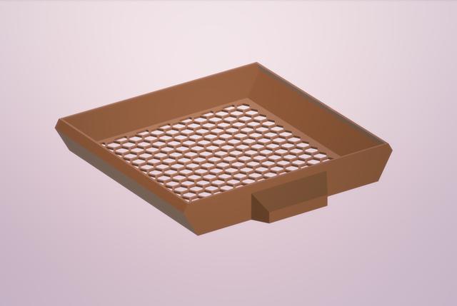 Support Free Under Desk Drawer Body 3D model thumbnail