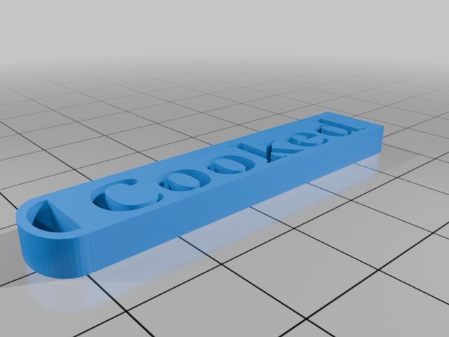 Cooked Keychain 3D model thumbnail