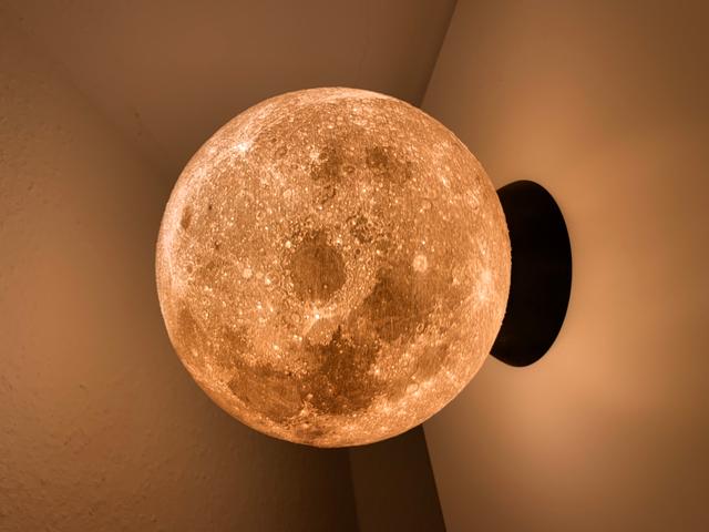Moon Lamp Stand Bayonet Podest E14 customizable 3D model thumbnail