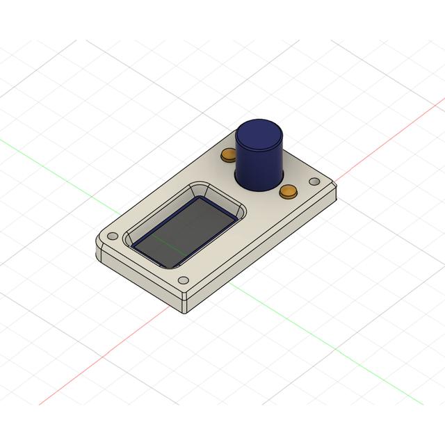 Reworked Cover for 1.3 Inch Oled + EC11 encoder case 3D model thumbnail