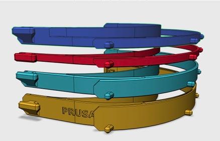 Modified Prusa FaceShield 3D model thumbnail