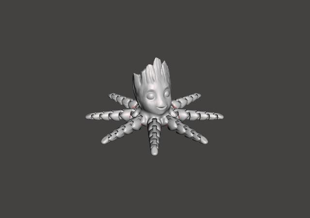 Happy Baby Grootopus 3D model thumbnail