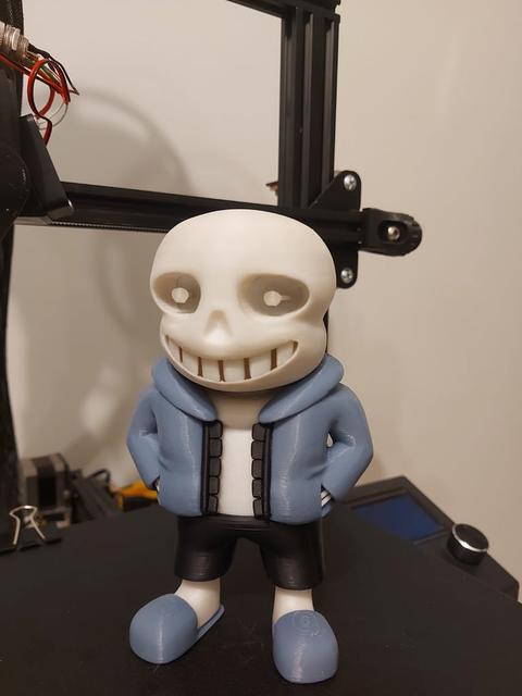 Sans from undertale, separate parts / multicolor 3D model thumbnail