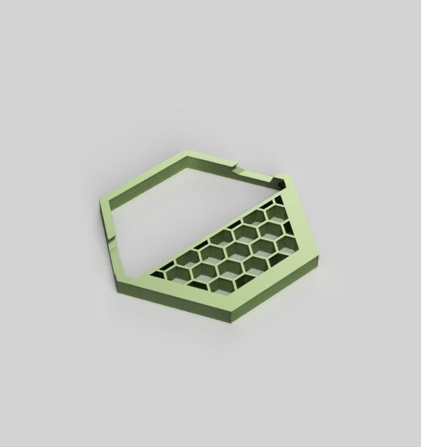 Foldable Honeycomb Phone Stand (Coaster Base) 3D model thumbnail