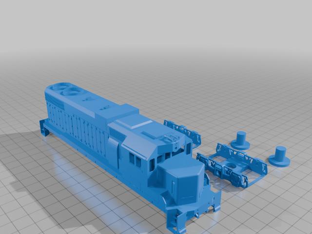 HO Scale Modular Train Set Kit 3D model thumbnail