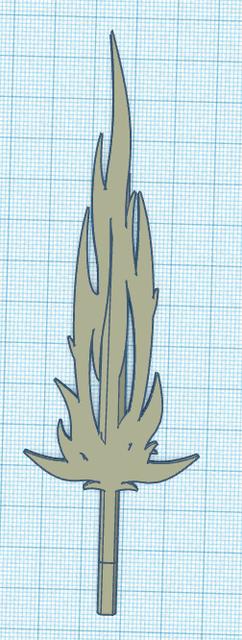 dummy 13 FIRE SWORD 3D model thumbnail