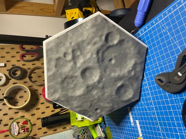 Hex Moon desk stand 3D model thumbnail