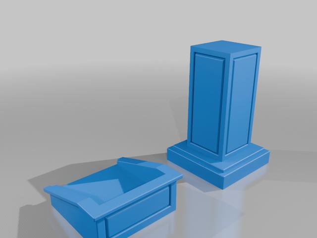 Lecturn / Pedistal / Podium 3D model thumbnail