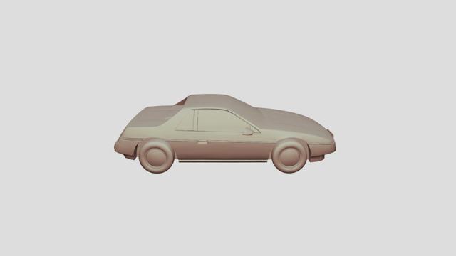 Pontiac Fiero Scale1-60 for 3D-printing 3D model thumbnail