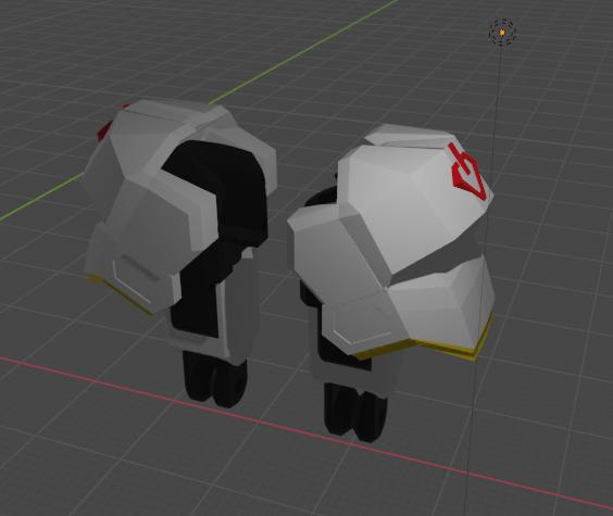 Dummy 13 MS Gundam Barbatos (Shoulder) 3D model thumbnail