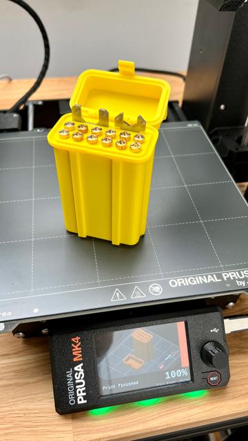 PrusaMK4 Nozzle Box (rugged box) 3D model thumbnail