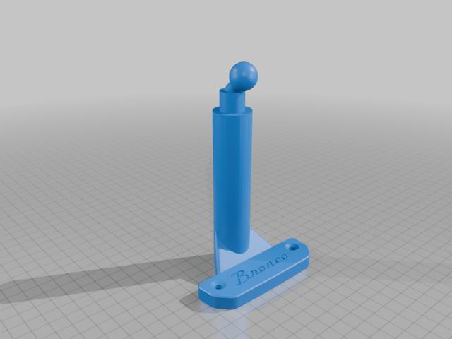 2025 Bronco Phone Mount for Ball Clamp  3D model thumbnail