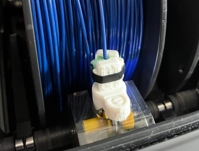 Bambu AMS Filament cleaner + Feeder Protector mesh up quick and dirty 3D model thumbnail
