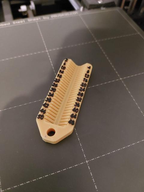 Compact Screw Length Measuring Tool Keychain 3D model thumbnail
