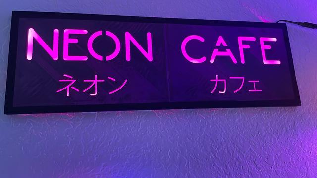 Neon Cafe Sign 3D model thumbnail