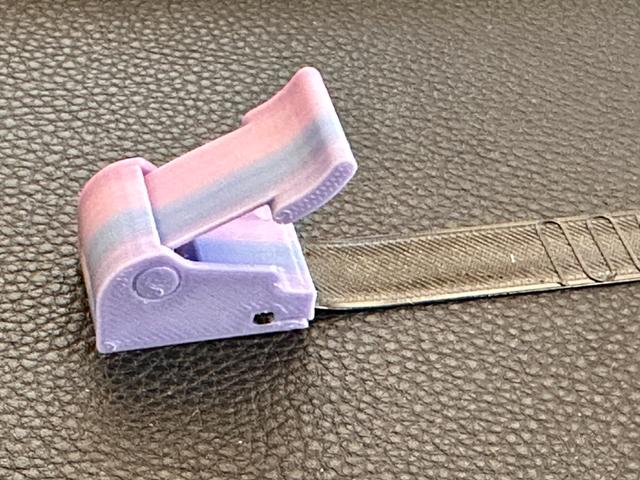 Remixed clamp for TPU straps for One-For-All Cable Strap 3D model thumbnail