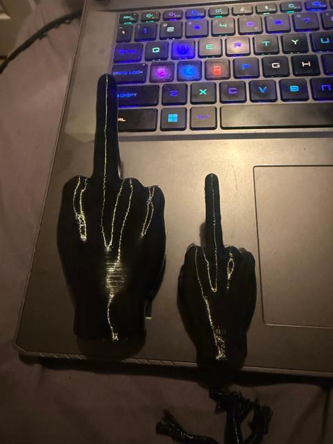 Middle Finger HUGE 45 Degree 3D model thumbnail