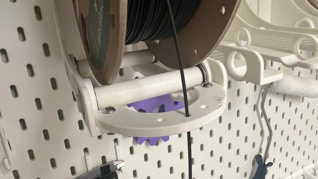 Filament Bracket Add-on  for MMU Filament Spool Holder Ikea SKADIS 3D model thumbnail