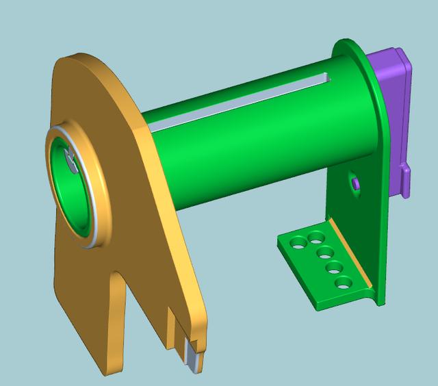 DK  Spool Holder for Brother Label Printer  3D model thumbnail