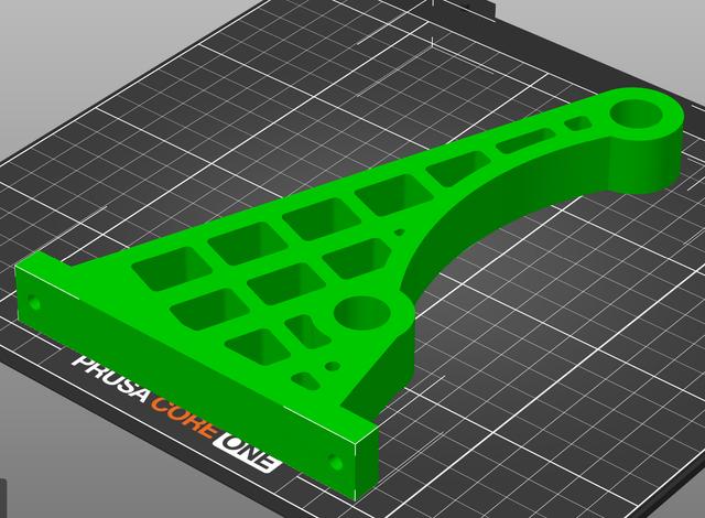 Filament Spool Wall Mount/Holder/Rack - VAROE Remix 16mm 3D model thumbnail