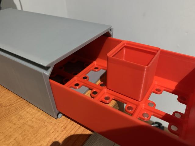 Modular Gridfinity Drawer 2x5 no Handle Pressure Fit Magnet 3D model thumbnail