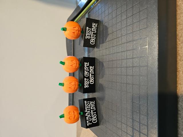 Holloween Trophy bases for Bobblehead Jack-o'-lanterns by 3DPrinty 3D model thumbnail