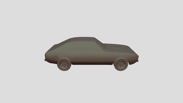 Ford Capri Mk2 lowpoly for 3D-printing 3D model thumbnail