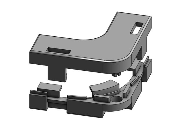 Ikea Algot Drawer Pull Stop Clip PN: 124449 & 123350 3D model thumbnail