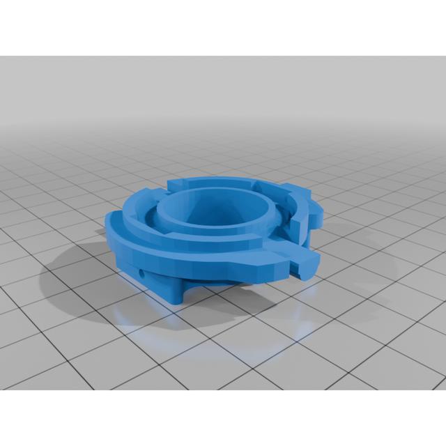 Piaggio Vespa LX headlight LED adapter for BA20D bulb mount 3D model thumbnail