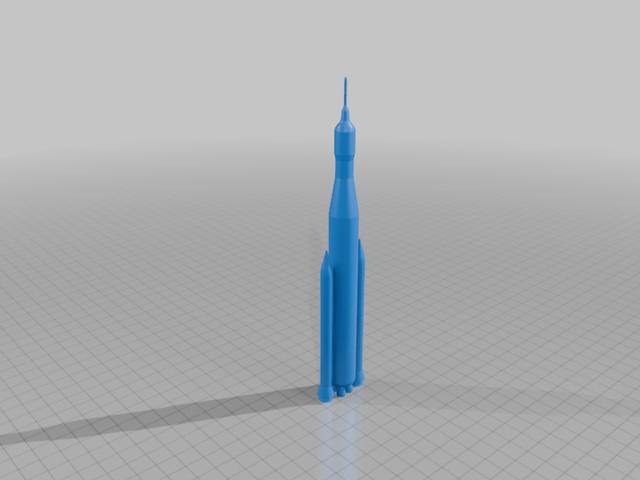 Artemis II SLS Rocket (SLS & Orion) 3D model thumbnail