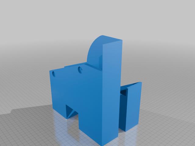 poop shoot box back to front artillery M1 PRO met uitsparing voor stekker en vaste fixatie alles aangepast 3D model thumbnail