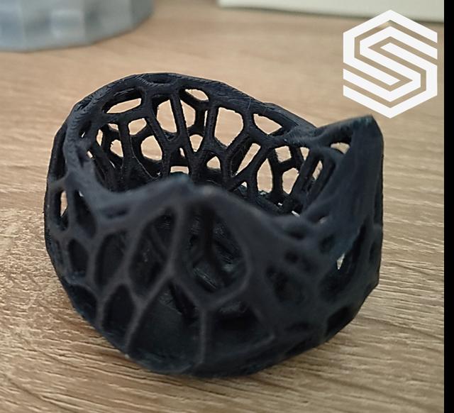 Cute Voronoi Cat bowl 3D model thumbnail