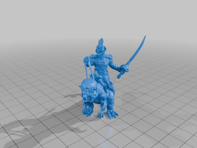 Ramosaur Rider Heroscape Proxy 3D model thumbnail