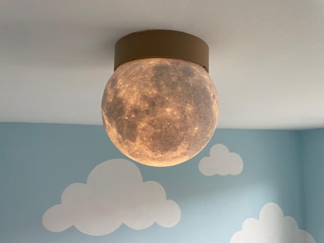 Design Ceiling Moon Lamp 3D model thumbnail