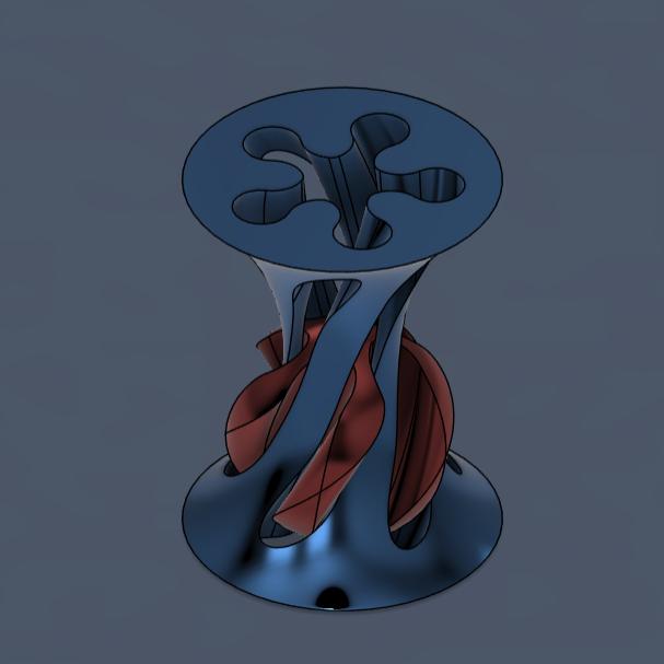 hourglass fidget v2 3D model thumbnail