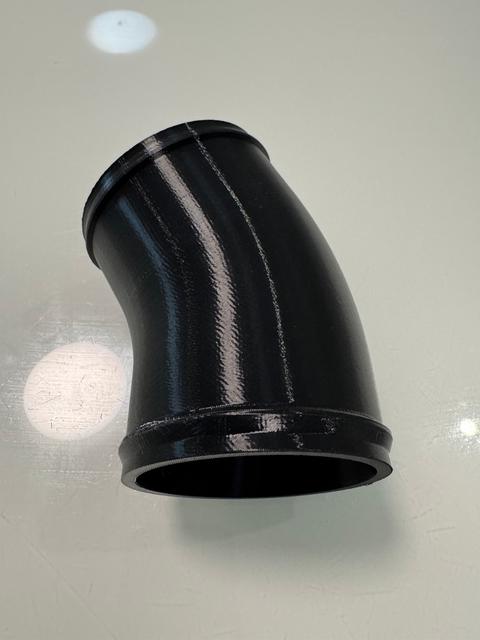 Parametric car intake elbow coupler/connector 3D model thumbnail