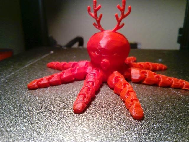 Christmas Octopus 3D model thumbnail