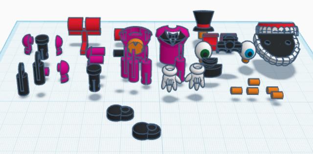 Caine Action Figure 3D model thumbnail