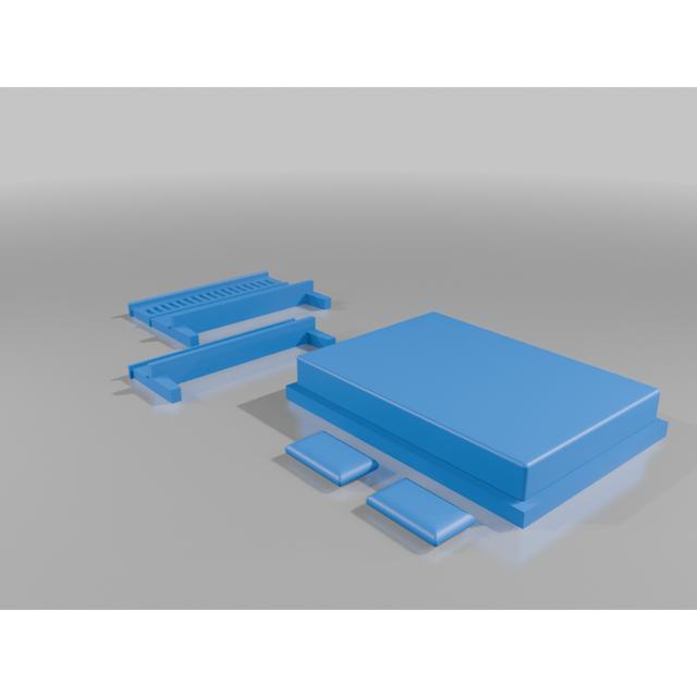 Full Size Bed 3D model thumbnail